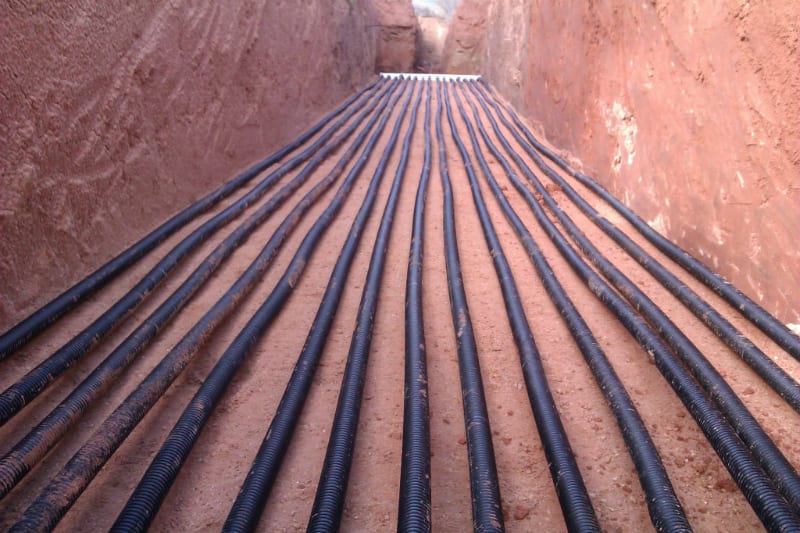 cooling pipes underground roof