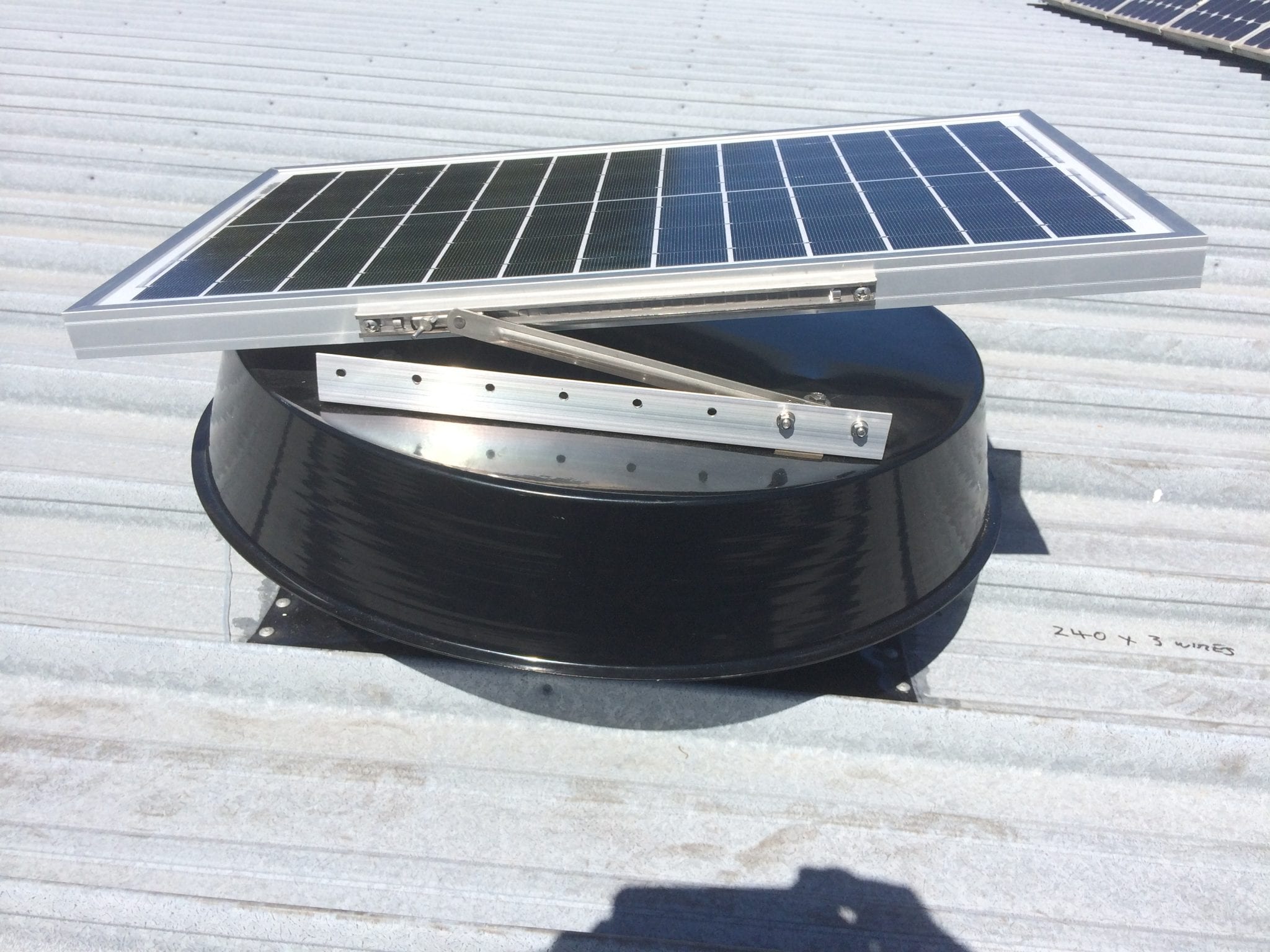 solar whiz panel on roof