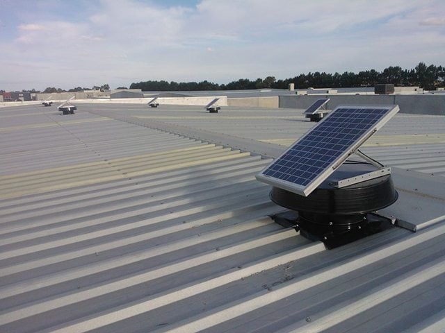 Solar Whirlybirds for Industrial Roof Ventilation