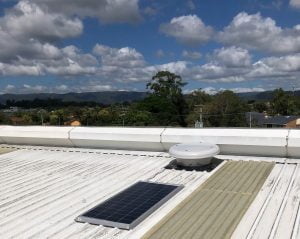 Commercial install with PV panels