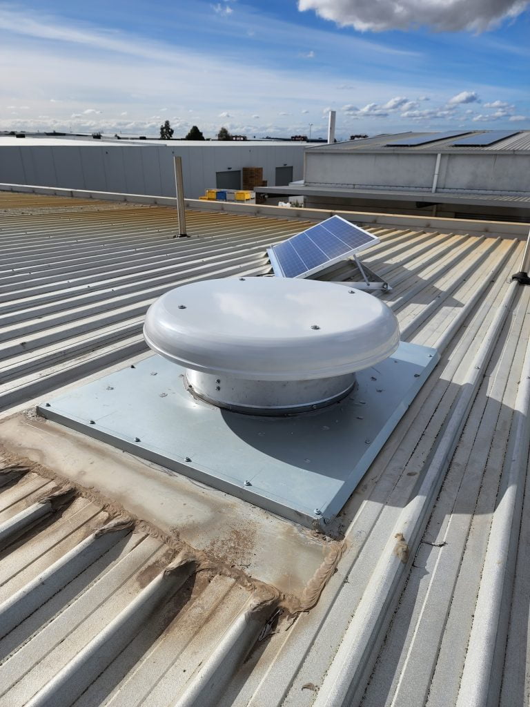 Warehouse Roof Ventilator to Reduce Moisture