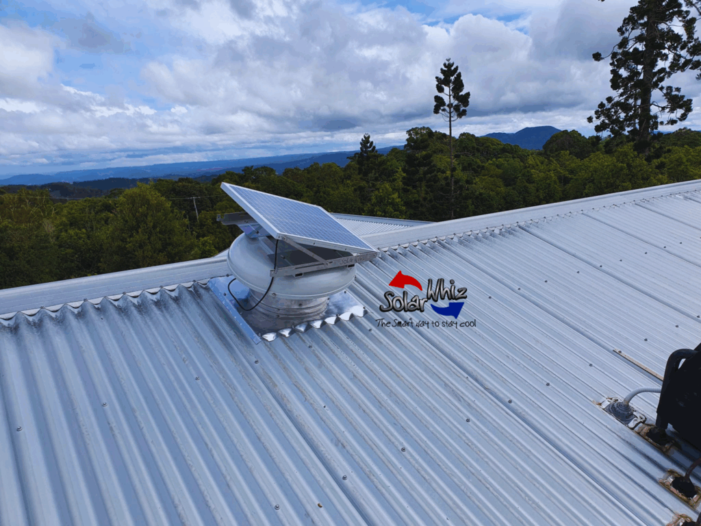 shed ventilation fan using solar whiz