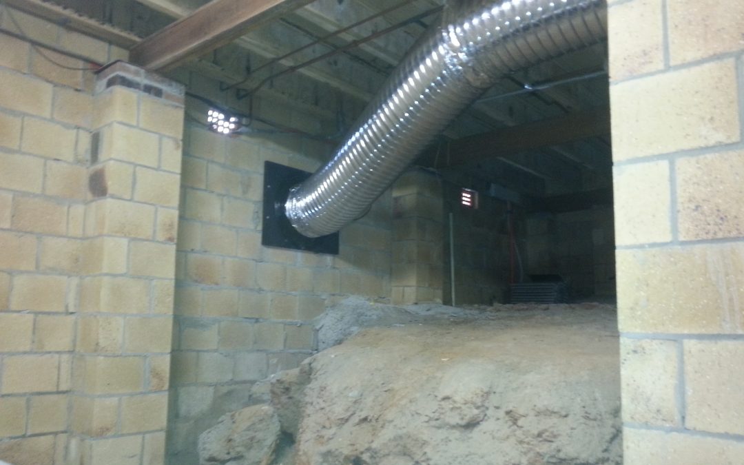 Example subfloor ventilation installation