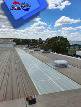 industrial exhaust fans on a Steel fabrication company