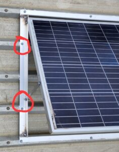 Secure the sides of the PV panel