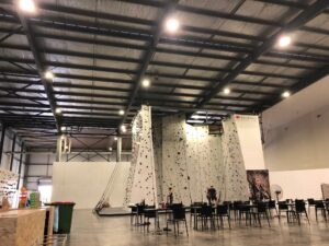 Rock climbing centre interior