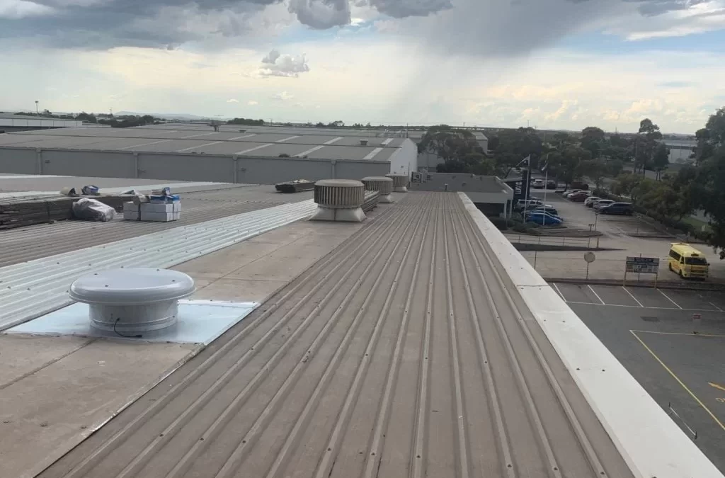 roof ventilation fans on an industrial facility