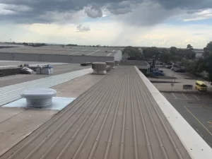 roof ventilation fans on an industrial facility