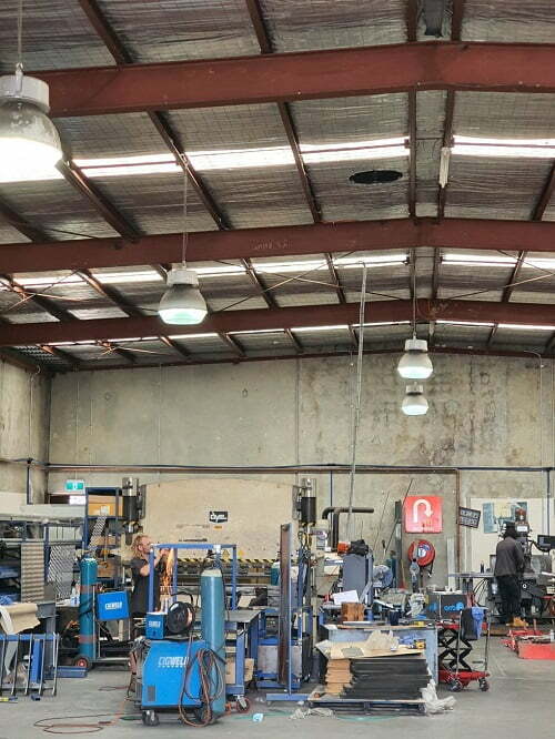 solar fans installation in industrial property